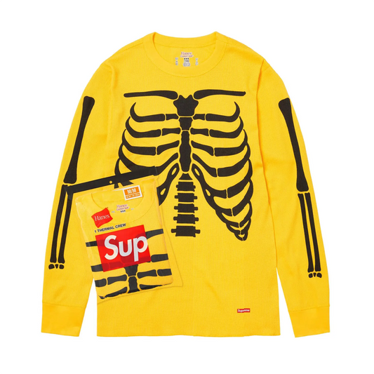 Supreme Hanes Bones Thermal Crew FW25 (1 Pack) Yellow