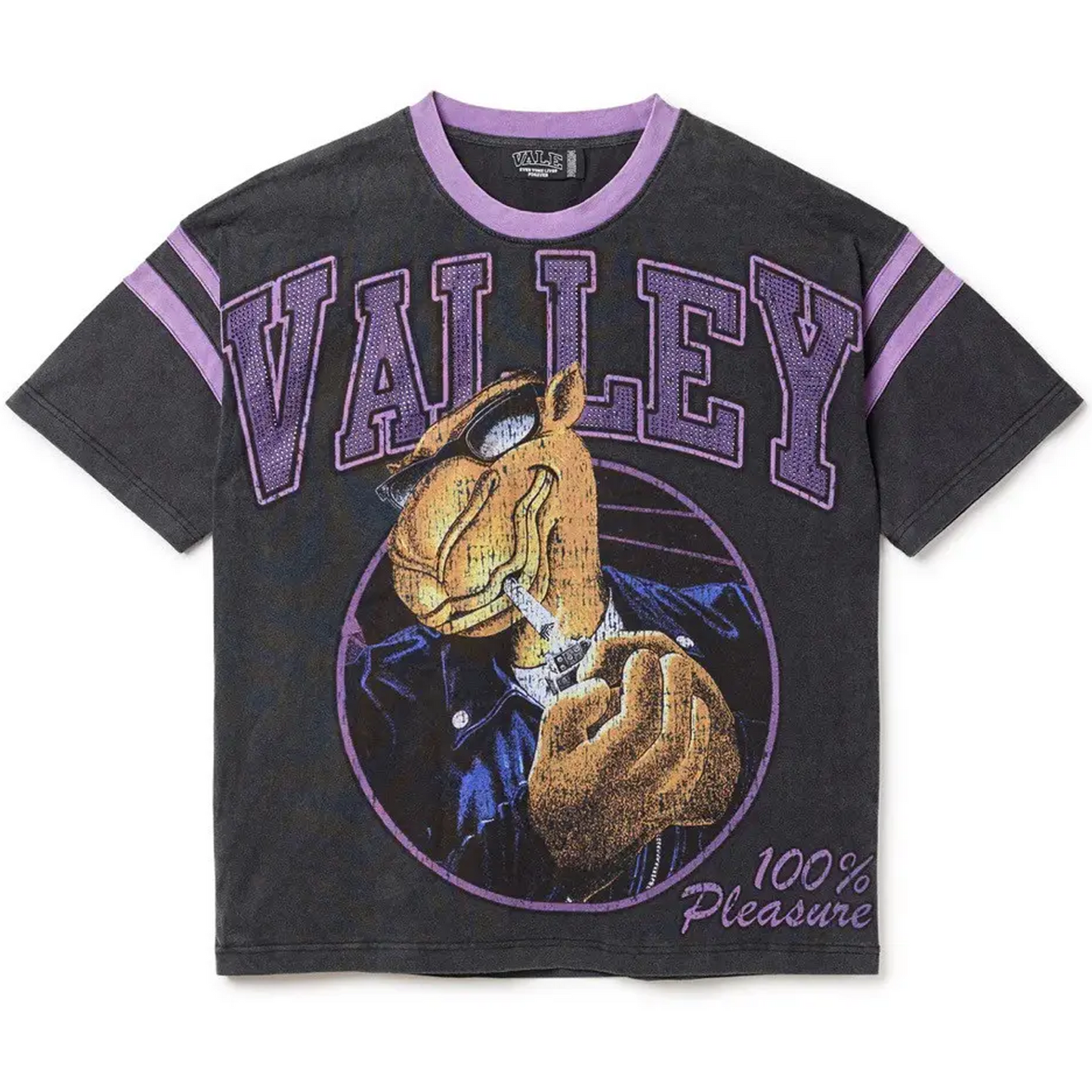 Vale Forever Purple Camel Bling Tee Black
