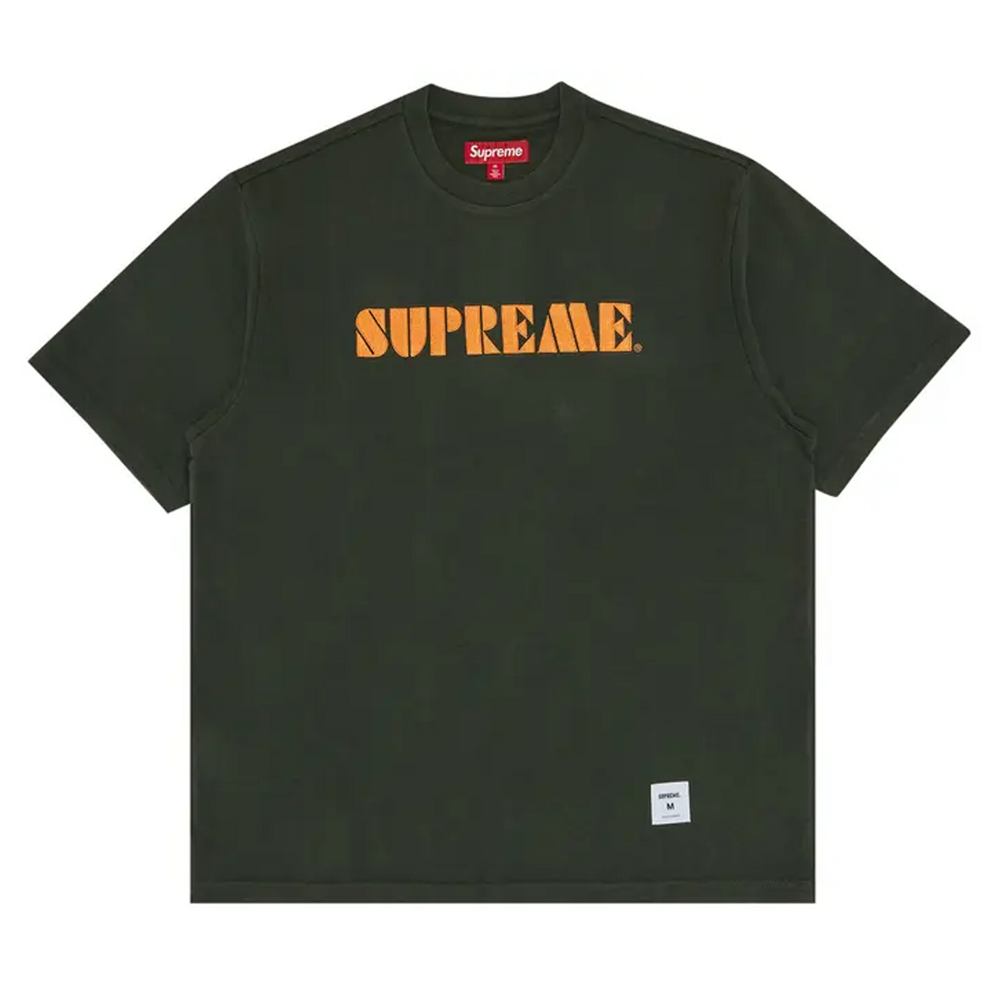 Supreme Stencil Embroidered S/S Top Green