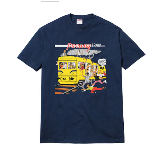 Supreme Wilfred Limonius Punany Train Tee Navy [USED] - M (Used)
