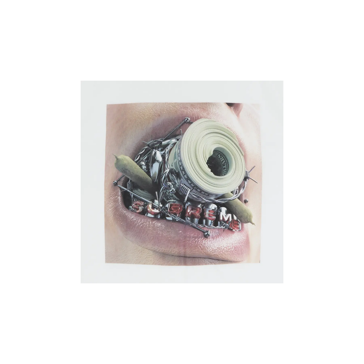Supreme Braces Tee White [USED] - M (Used)