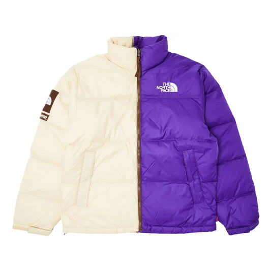 Supreme The North Face Split Nuptse Jacket Tan