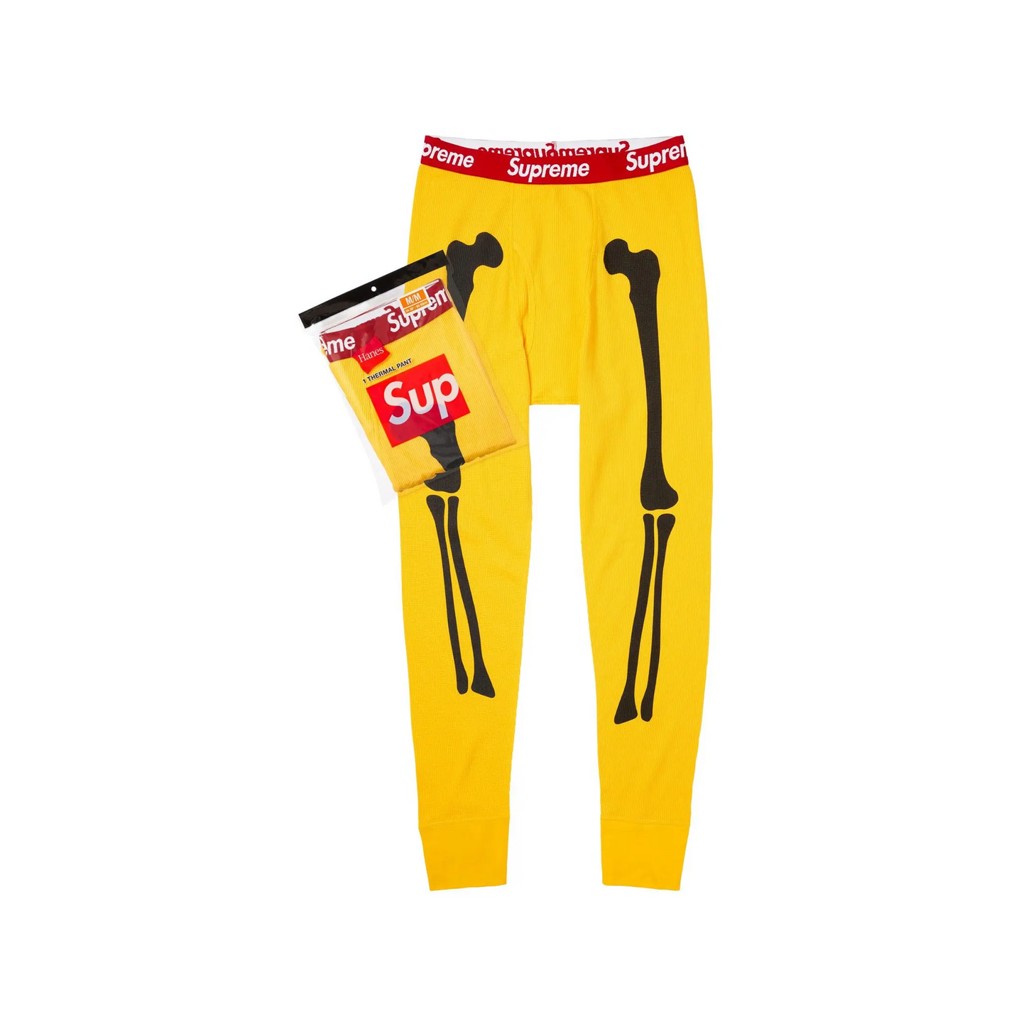 Supreme Hanes Bones Thermal Pant FW25 (1 Pack) Yellow