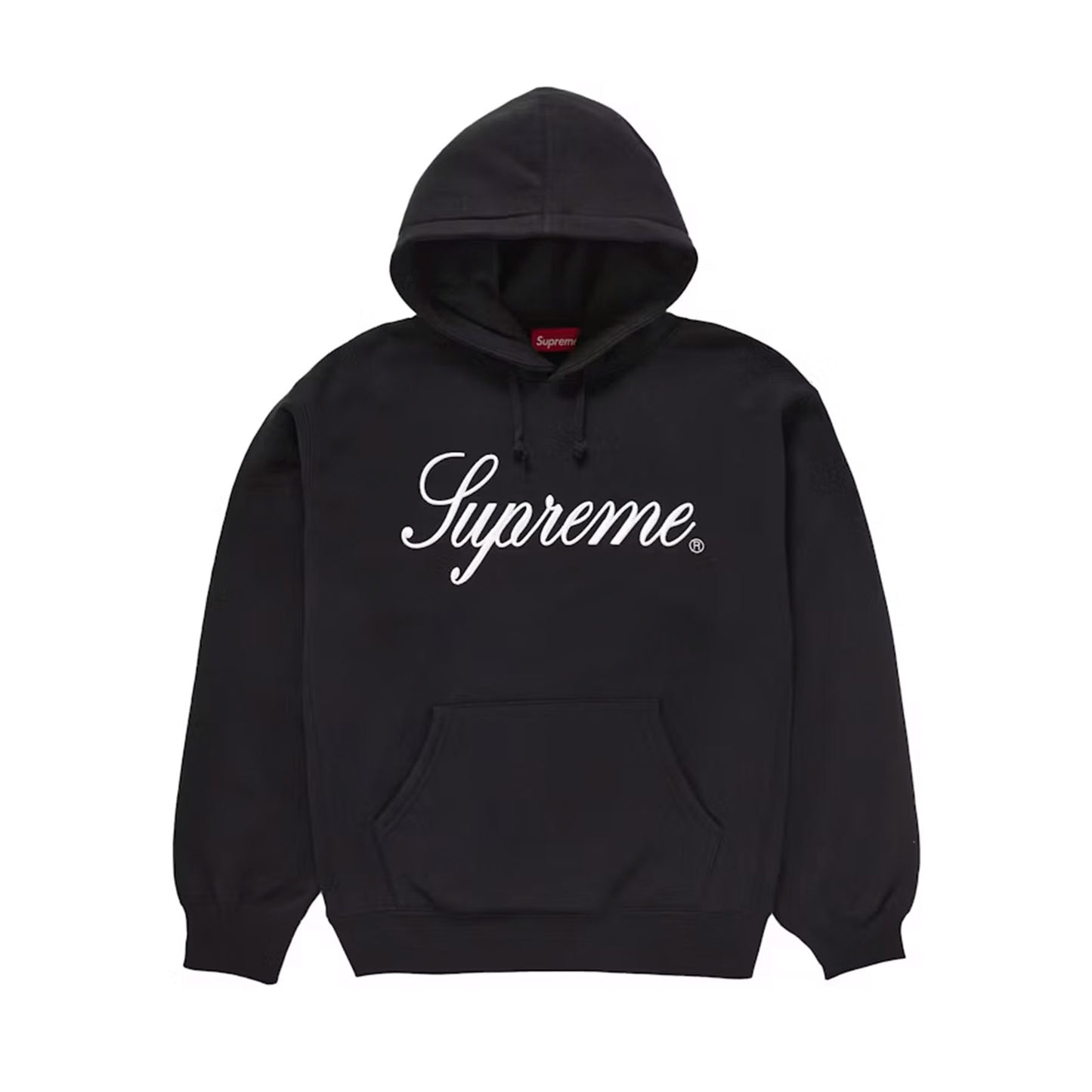Supreme Embroidered Script Hooded Sweatshirt Black [USED] - S (Used)