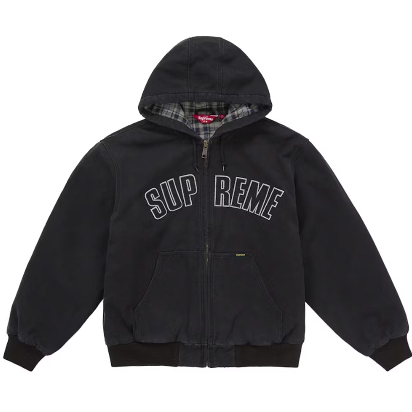 Supreme Reflective Arc Hooded Work Jacket Black