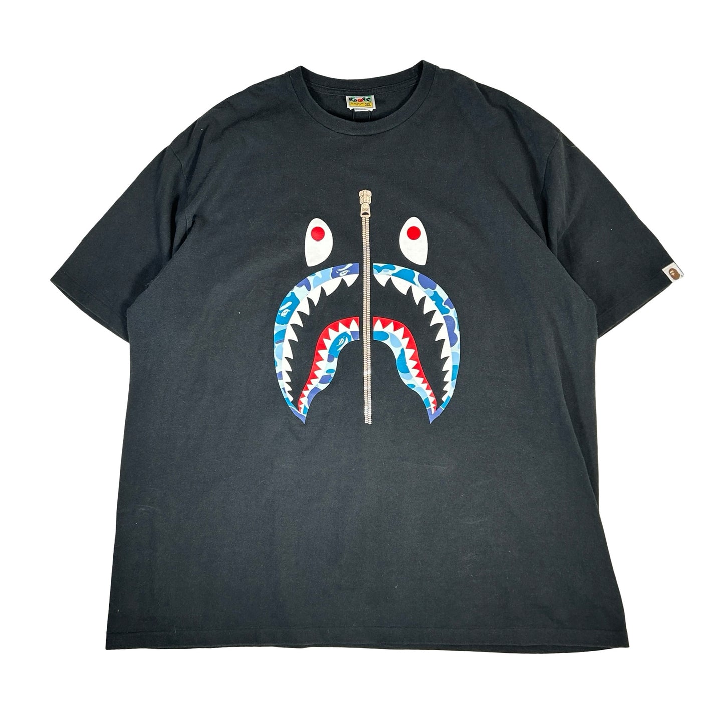 Bape ABC Camo Shark Silver Zip Tee [USED] - 3XL (Used)