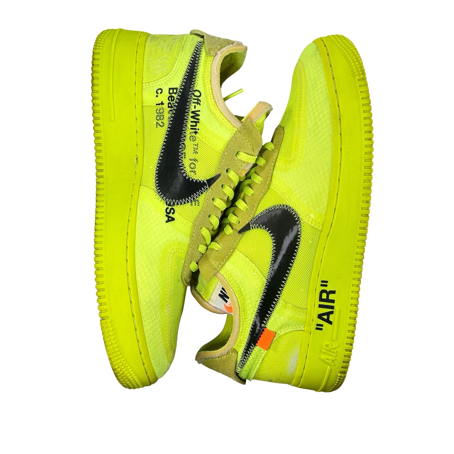 AO4606 700 Nike Air Force 1 Low Off-White Volt [USED] - 9 M (Used2)