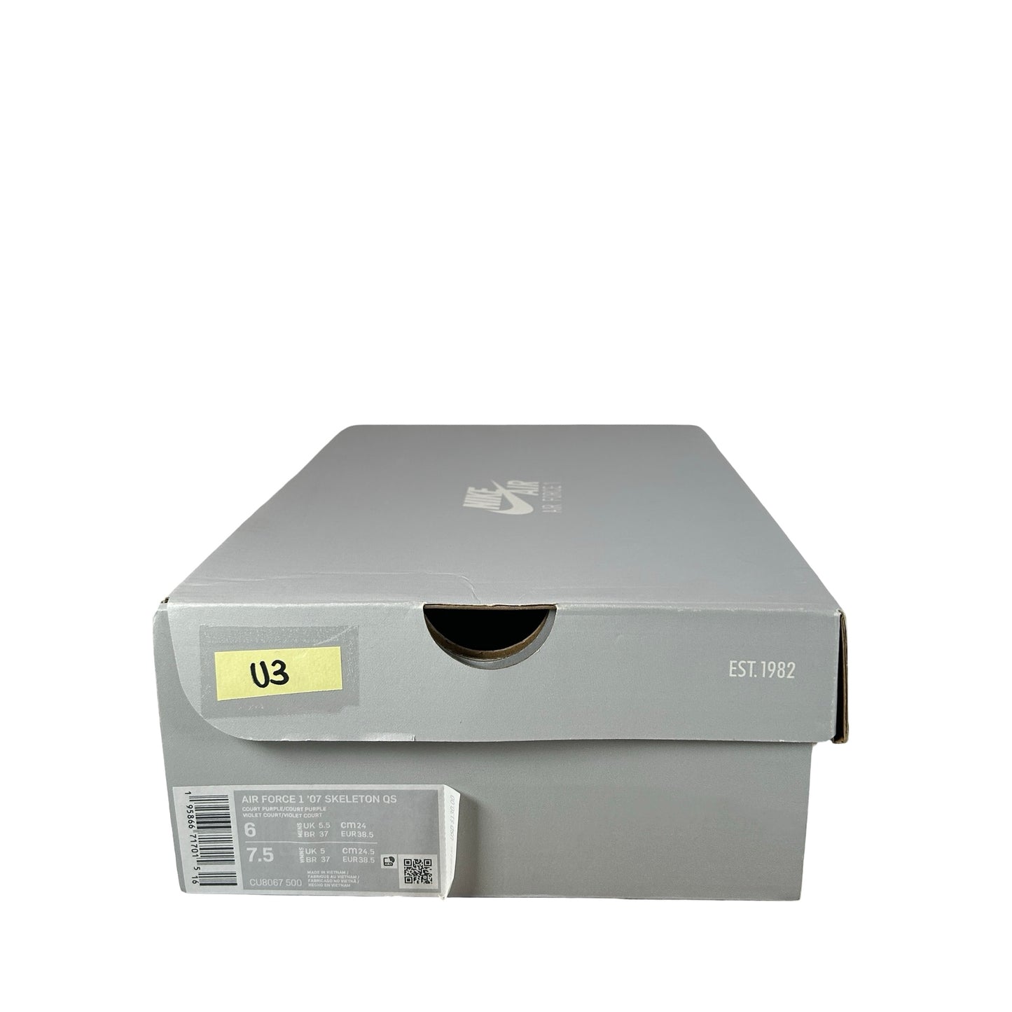 CU8067 500 Nike Air Force 1 Low '07 QS Purple Skeleton Halloween [USED] - 6 M (Used3)