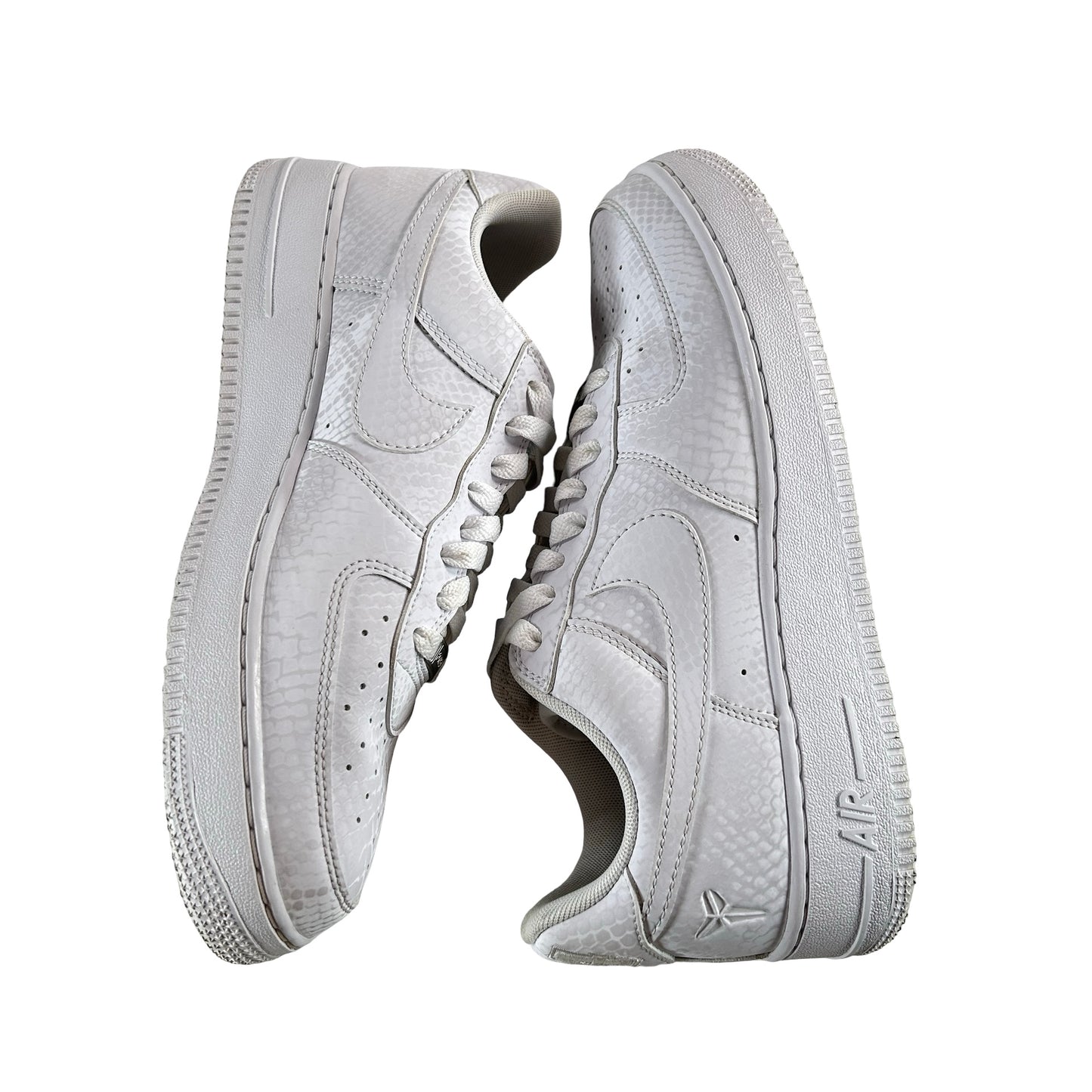 IB0018 100 Nike Air Force 1 Low Kobe Bryant Forever White [USED] - 9 M (Used) (No Box)