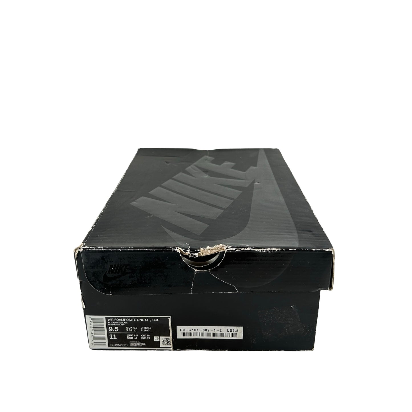 DJ7952 001 Nike Air Foamposite One Comme des Garcons Homme Plus Black [USED] - 9.5 M (Used)