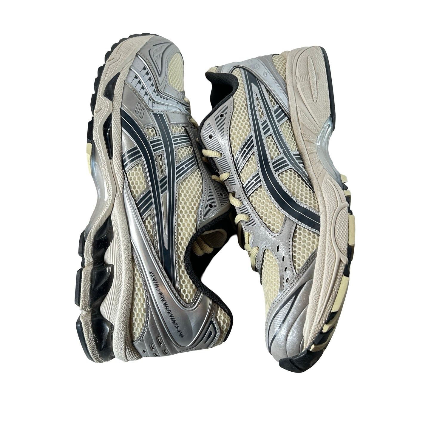 1203A537 250 ASICS Gel-Kayano 14 Oyster White Steeple Grey [USED] - 13 M (Used)
