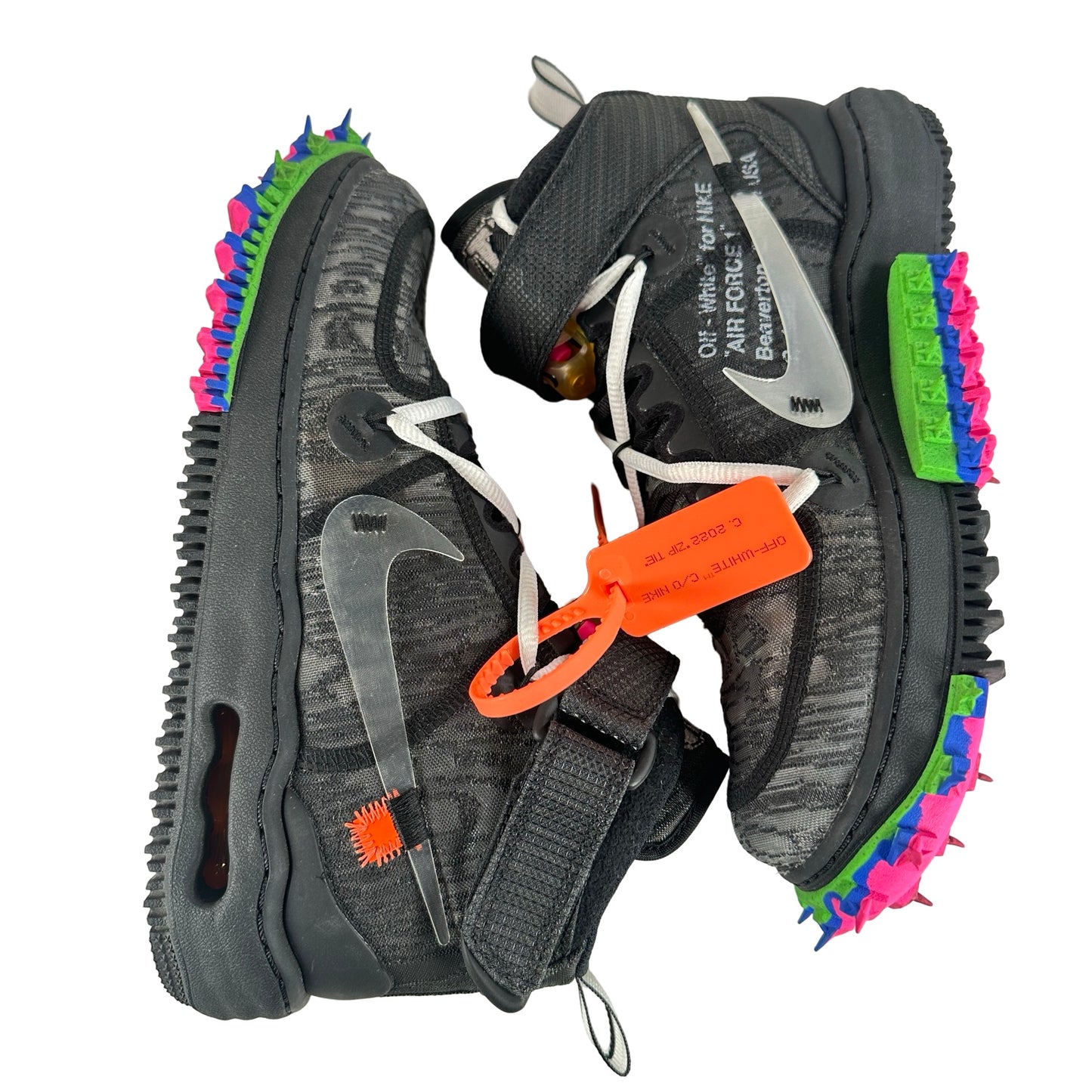 DO6290 001 Nike Air Force 1 Mid Off-White Black [USED] - 7 M (Used)