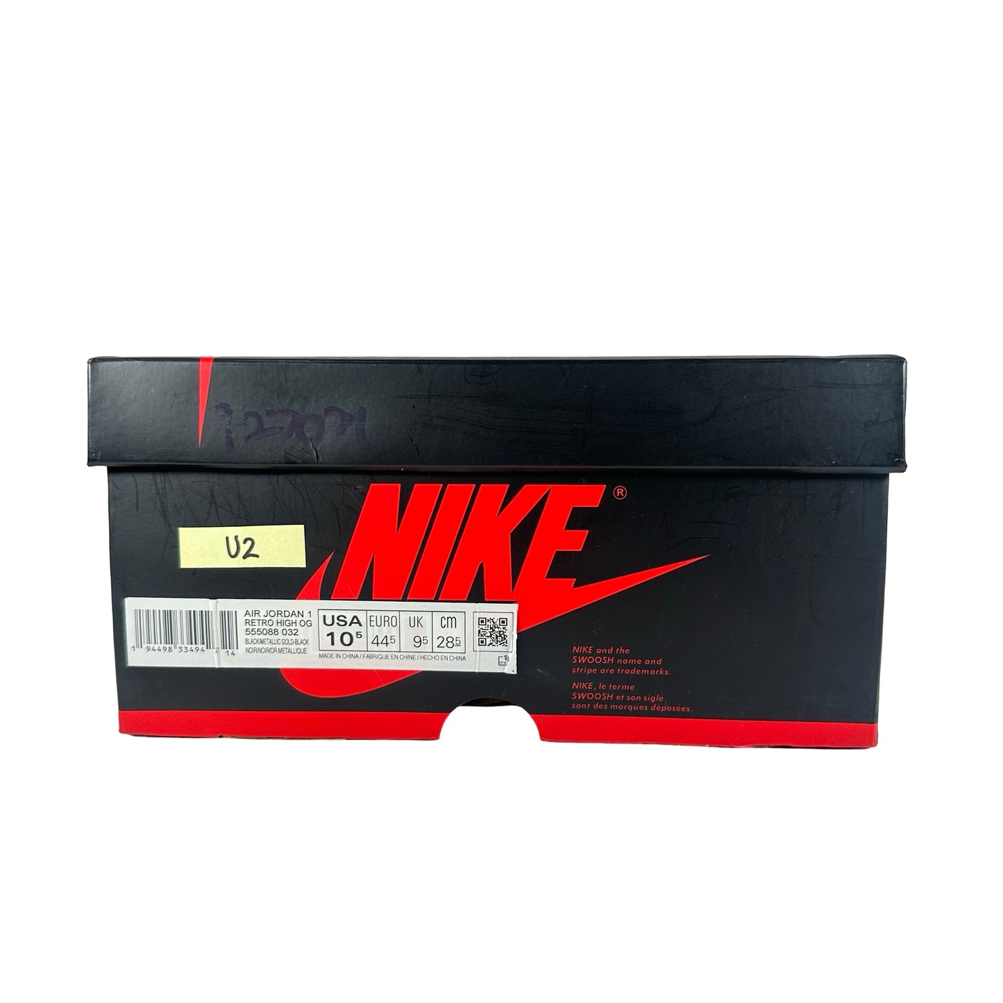 555088 032 Jordan 1 Black/Gold [USED] - 10.5 M (Used2)