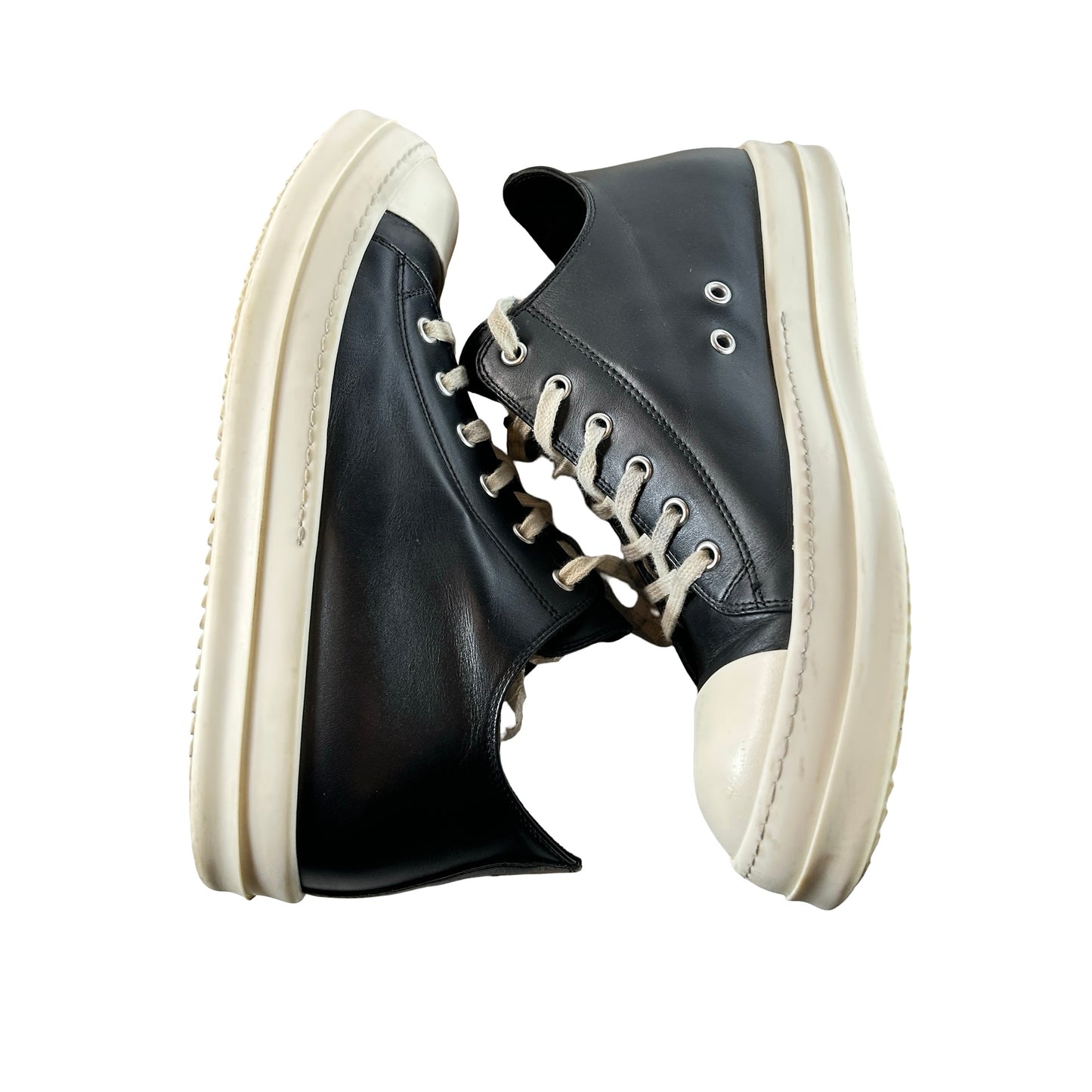 RU02C7891 LPO 911 Rick Owens Luxor Low Black Milk [USED] - 42 EU / 9 US (Used)