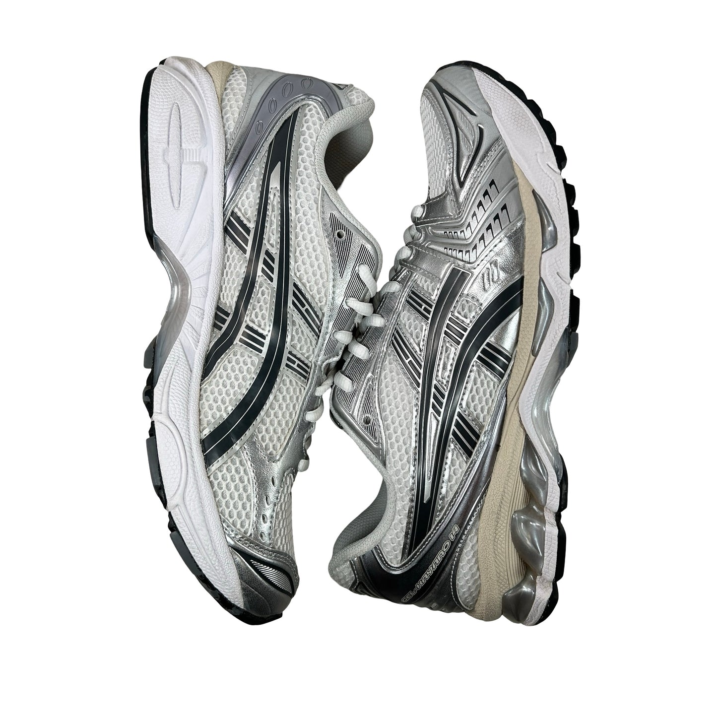 1203A537 110 ASICS Gel-Kayano 14 White Graphite Grey [USED] - 8.5 M (Used)