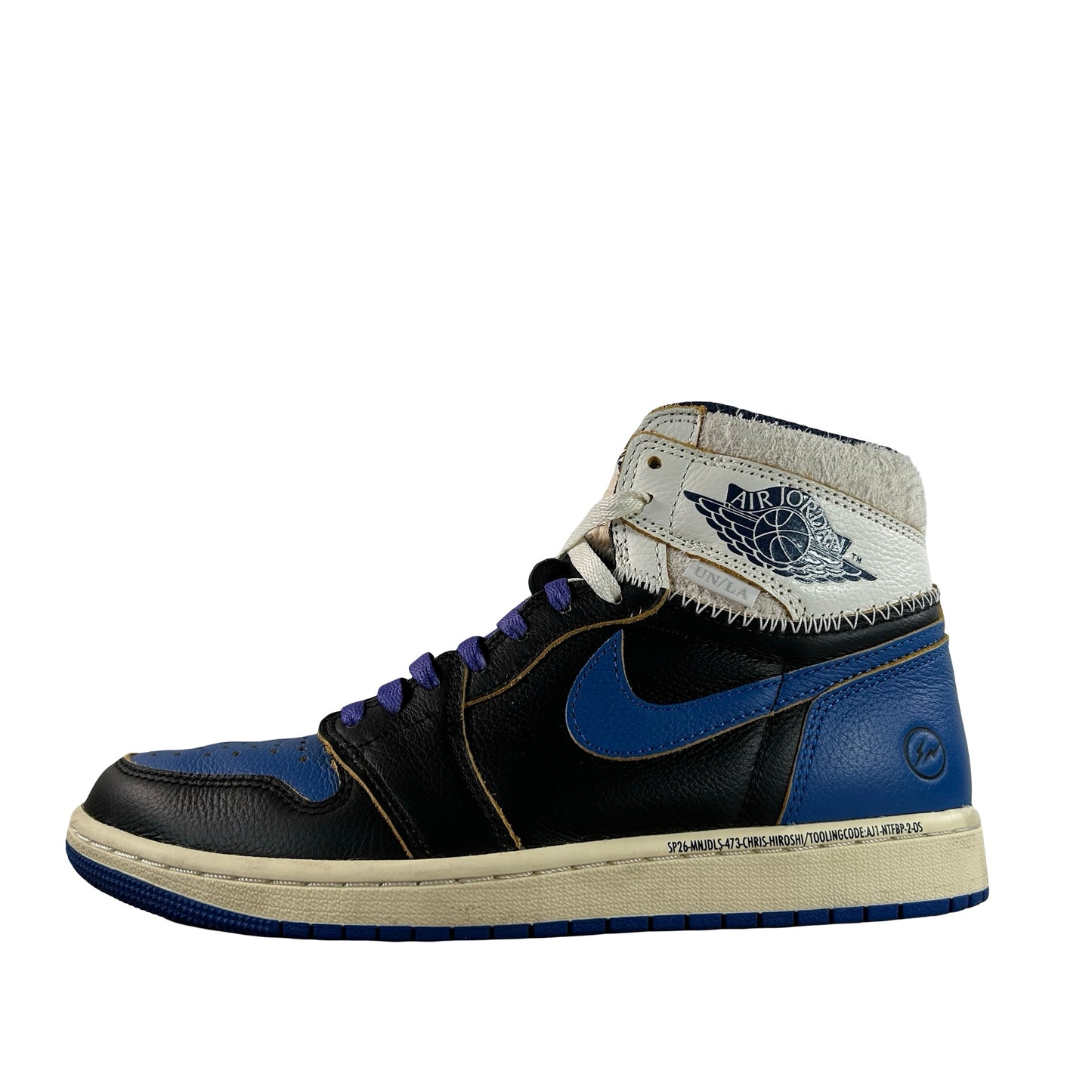 IO7847 001 Jordan 1 Retro High OG SP Fragment x Union LA Sport Royal [USED] - 8 M (Used)