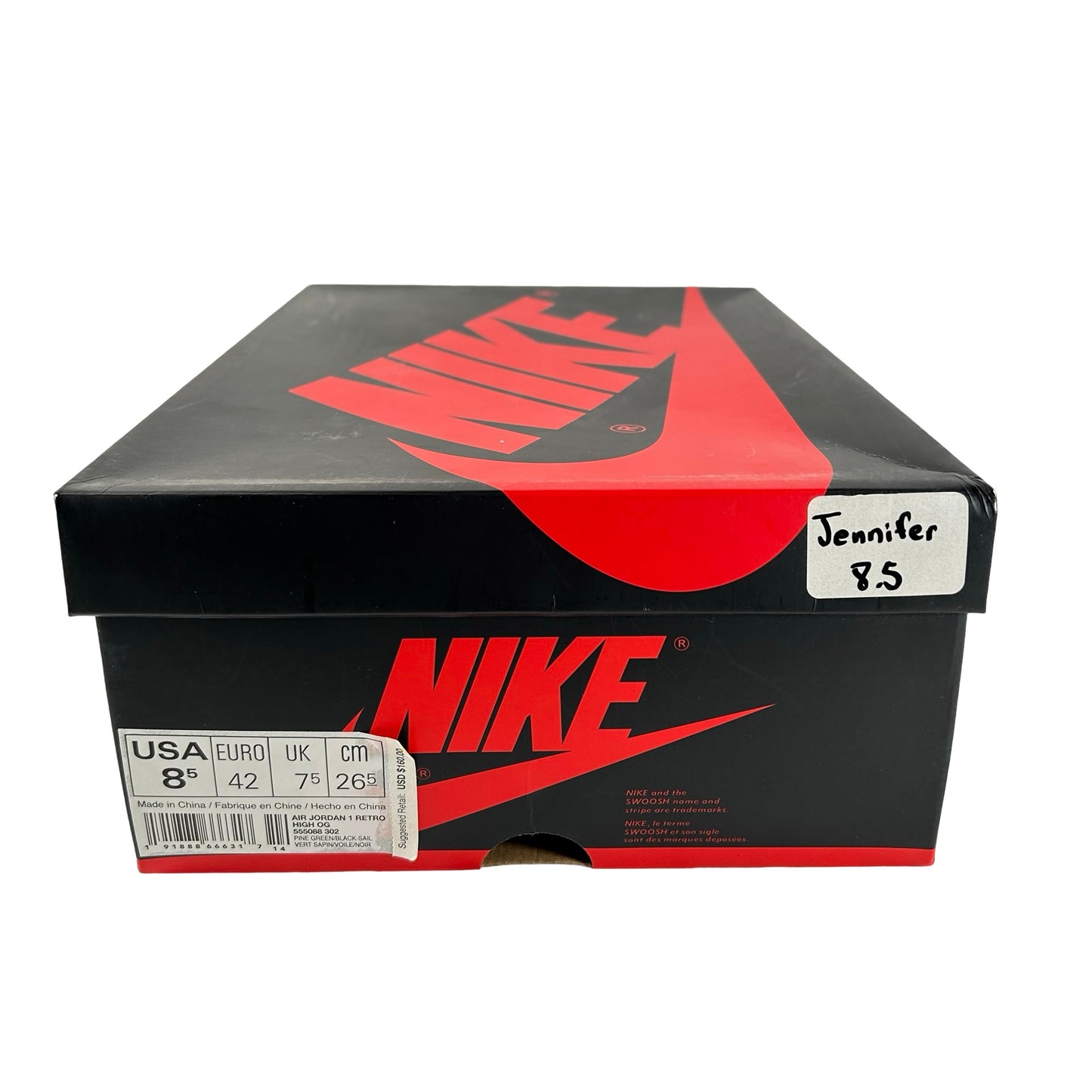 555088 302 Jordan 1 Retro High Pine Green [USED] - 8.5 M (Used)