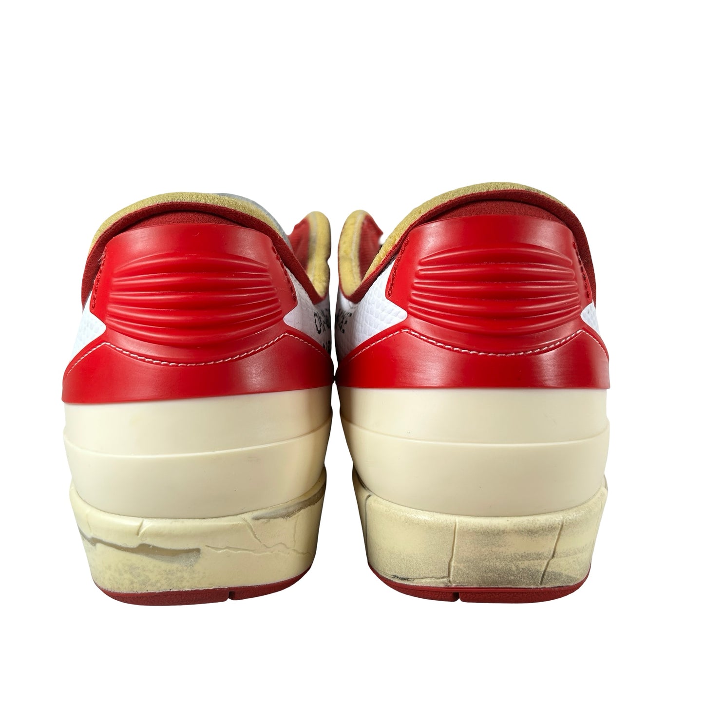 DJ4375 106 Jordan 2 Retro Low SP Off-White White Red [USED] - 10 M (Used) (Replace Box)