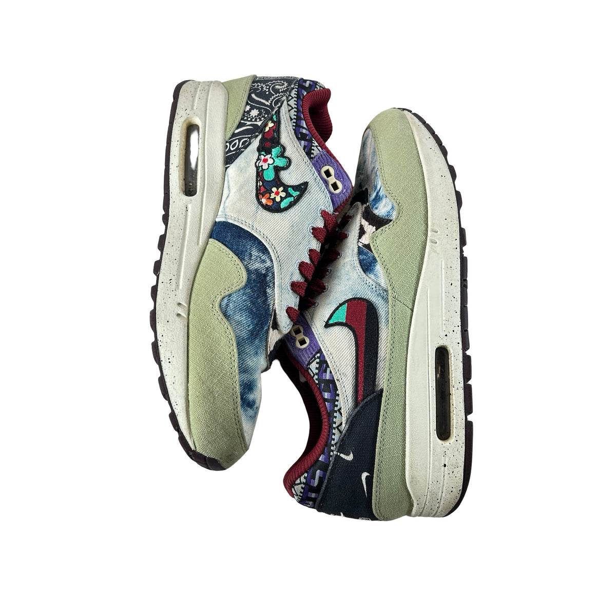 DN1803 300 Nike Air Max 1 Concepts Denim Olive Canvas [USED] - 9.5 M (Used4) (Special Box)