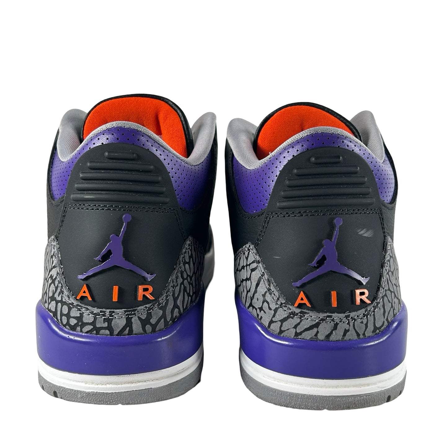 CT8532 050 Jordan 3 Retro Black Court Purple [USED] - 8.5 M (Used) (Replace Box)
