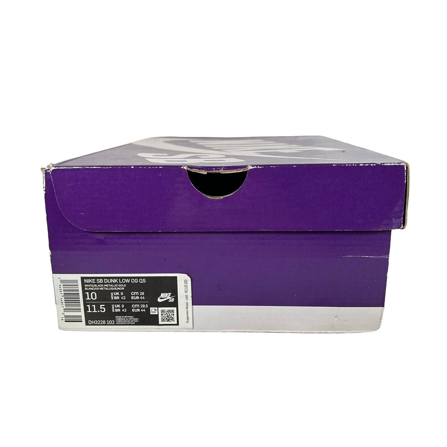 DH3228 102 Dunk SB Low Supreme Black [USED] - 10 M (Used)