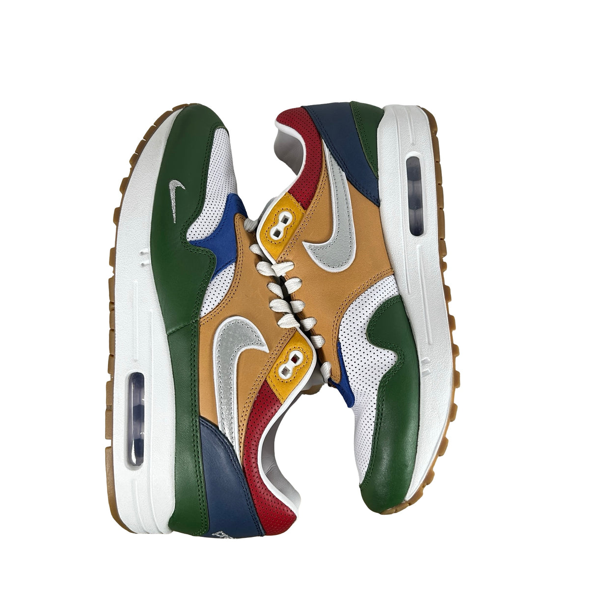II6235 100 Nike Air Max 1 Premium Goods White Forest Green [USED] - 8 M (Used) (No Box)