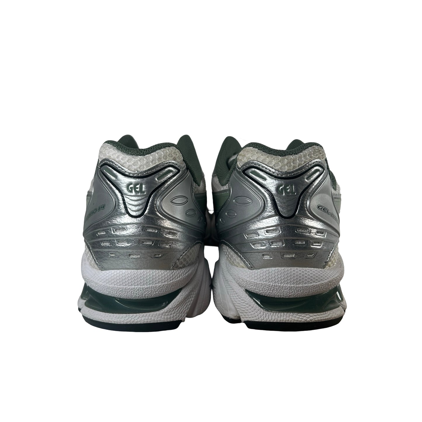 1201A019 107 ASICS Gel-Kayano 14 White Pure Silver Slate Grey Sage [USED] - 11 M (Used2) (No Box2)