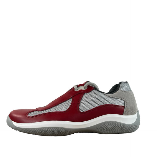 PS0906 5RU F0011 Prada America’s Cup Original Sneakers Rosso Red [USED] - PRADA 8 / US 9 M (Used)