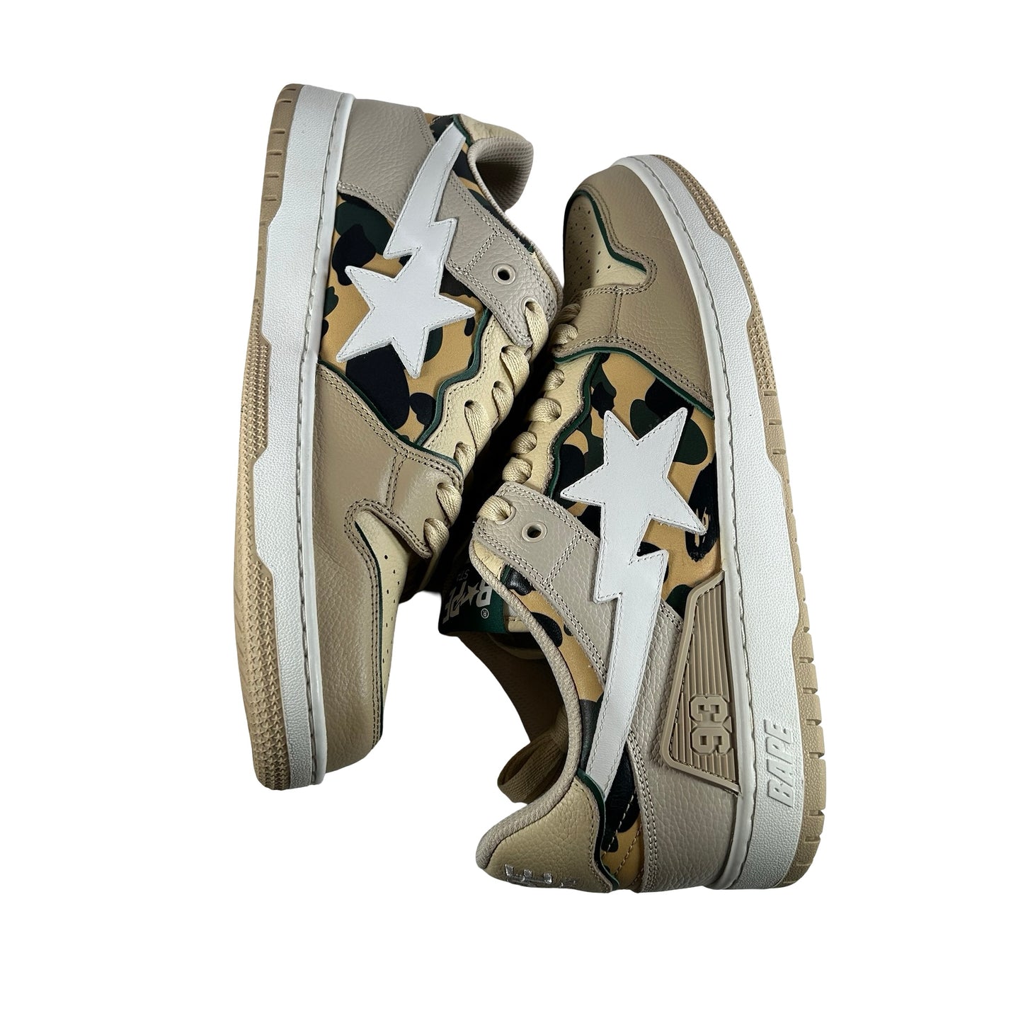 1J30191026 A Bathing Ape Sk8 Sta Olive Drab Green Camo [USED] - 12 M (Used)