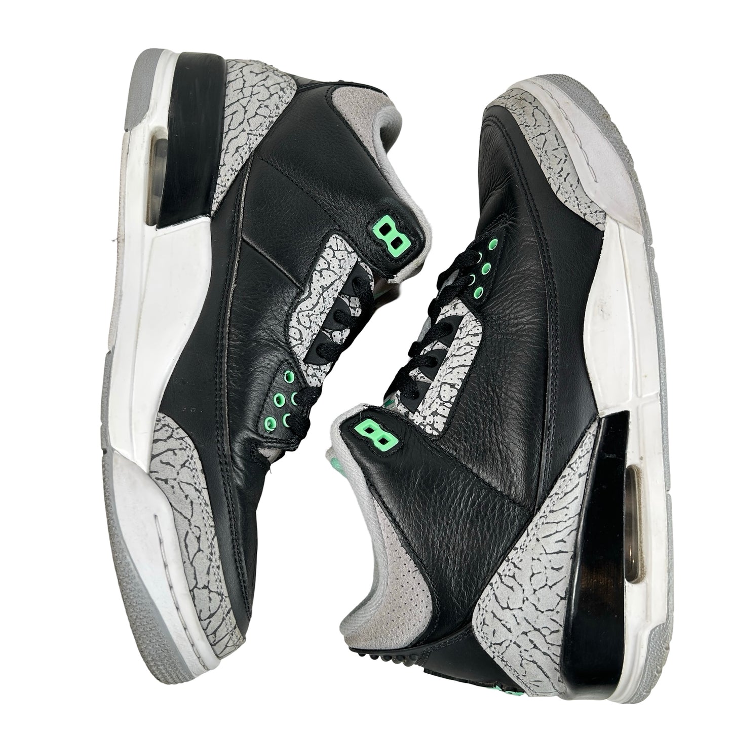 CT8532 031 Jordan 3 Retro Green Glow [USED] - 9.5 M (Used) (No Box)