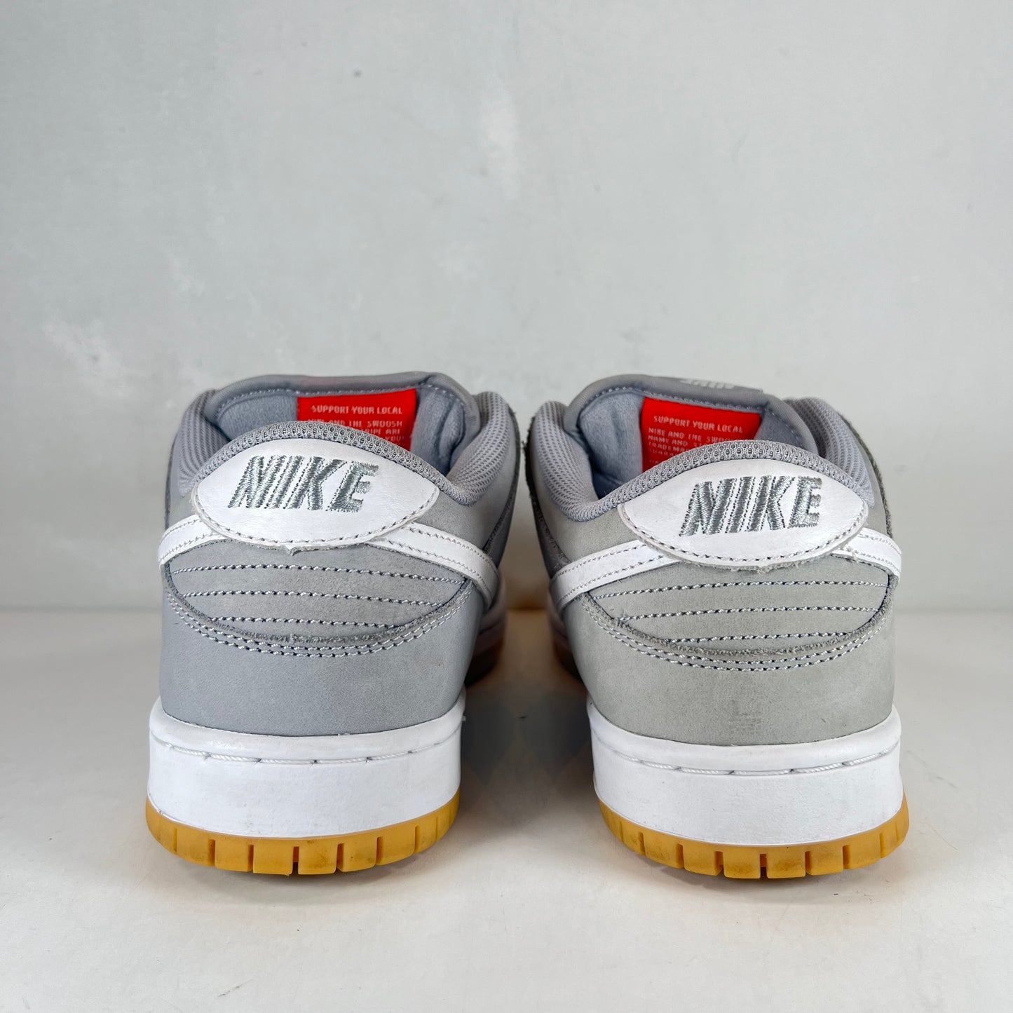 DV5464 001 Nike SB Dunk Low Pro ISO Orange Label Wolf Grey Gum [USED] - 9 M (Used)