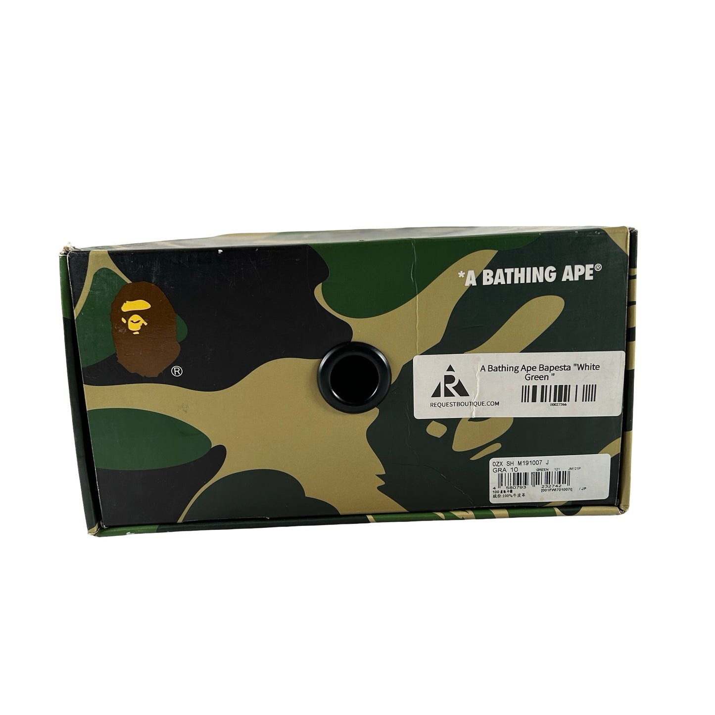 1I70 291 006 A Bathing Ape Bape Sta White Green (2022) [USED] - 10 M (Used)