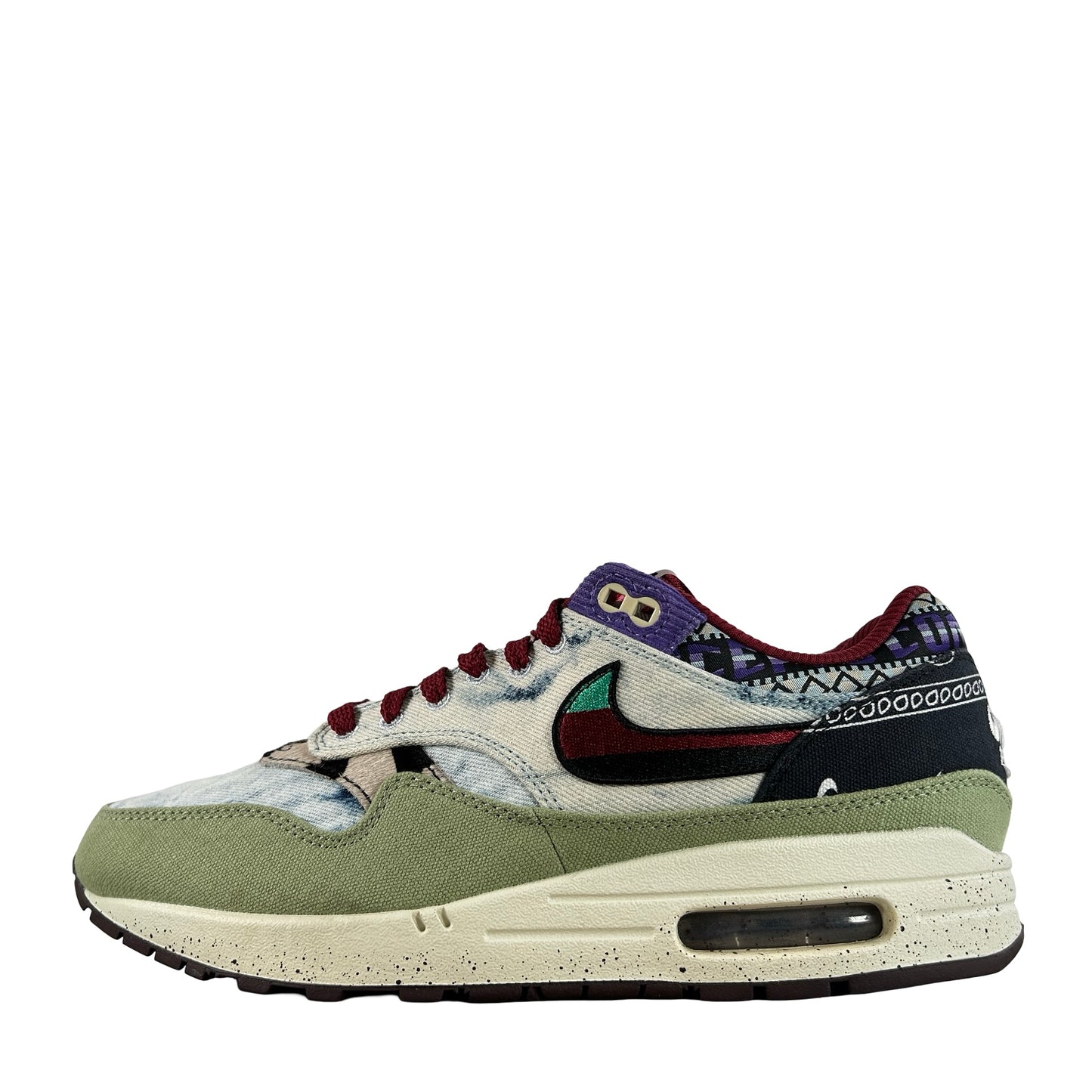 DN1803 300 Nike Air Max 1 Concepts Denim Oliva Lona