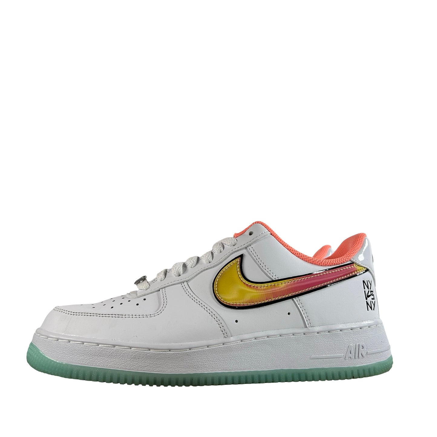 IH4962 100 Nike Air Force 1 Low NY vs. NY White Crimson Pulse [USED] - 8.5 M (Used)