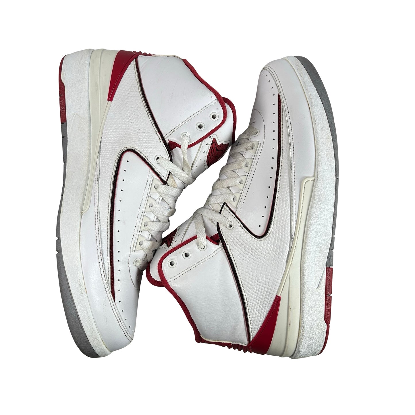 385475 102 Jordan 2 Retro White Red (2014) [USED] - 11 M (Used)