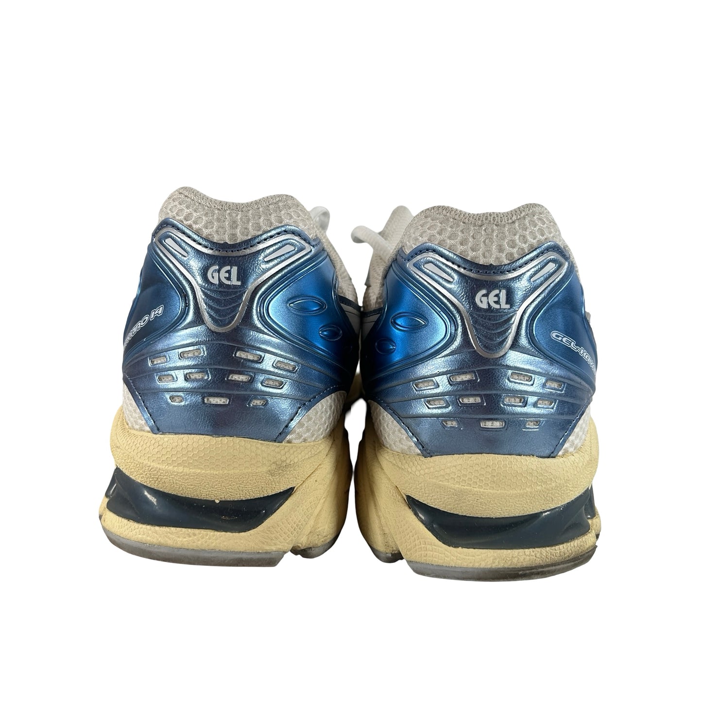 1203A537 102 ASICS Gel-Kayano 14 Cream Metallic Blue [USED] - 12 M (Used)