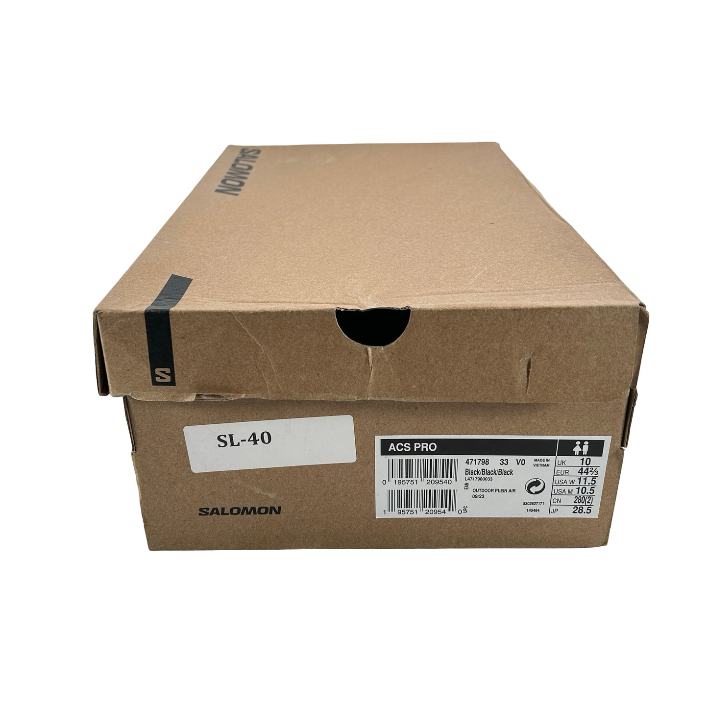 L416393 Salomon ACS PRO Advanced Black Grey [USED] - 10.5 M (Used)