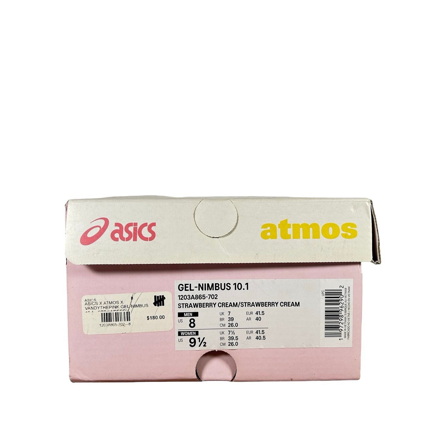 1203A865 702 ASICS Gel-Nimbus 10.1 Vandy The Pink x atmos Banana Split Strawberry [USED] - 8 M (Used)