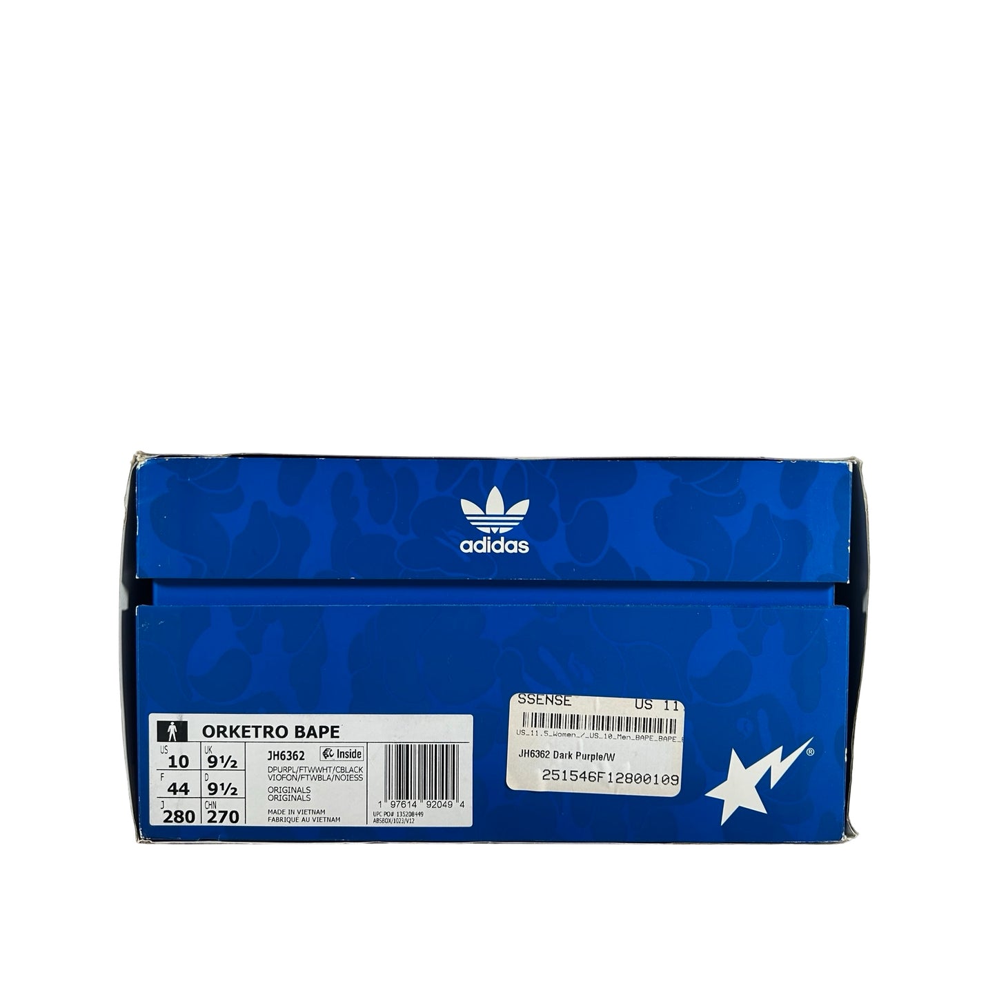 JH6362 adidas Orketro Bape Dark Purple [USED] - 10 M (Used)
