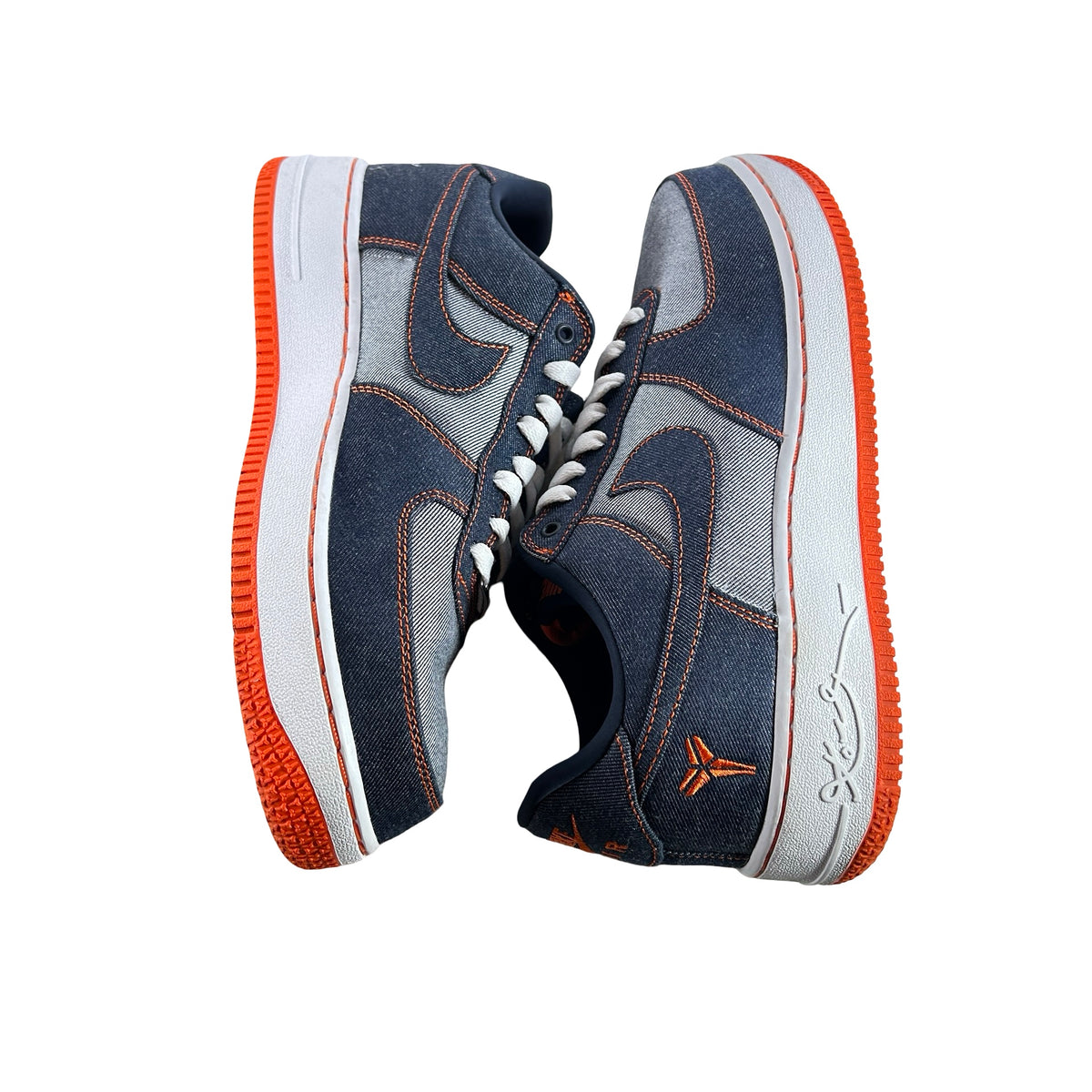 IM1980 400 Nike Air Force 1 Low Protro Kobe Bryant Denim Obsidian Safety Orange [USED] - 9.5 M (Used)