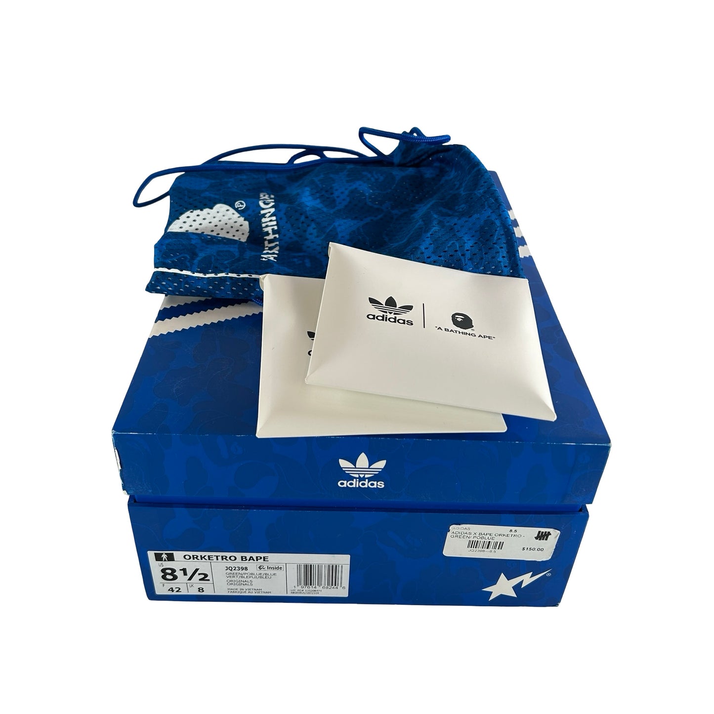 JQ2398 adidas Orketro Bape Yellow Blue Green [USED] - 8.5 M (Used)