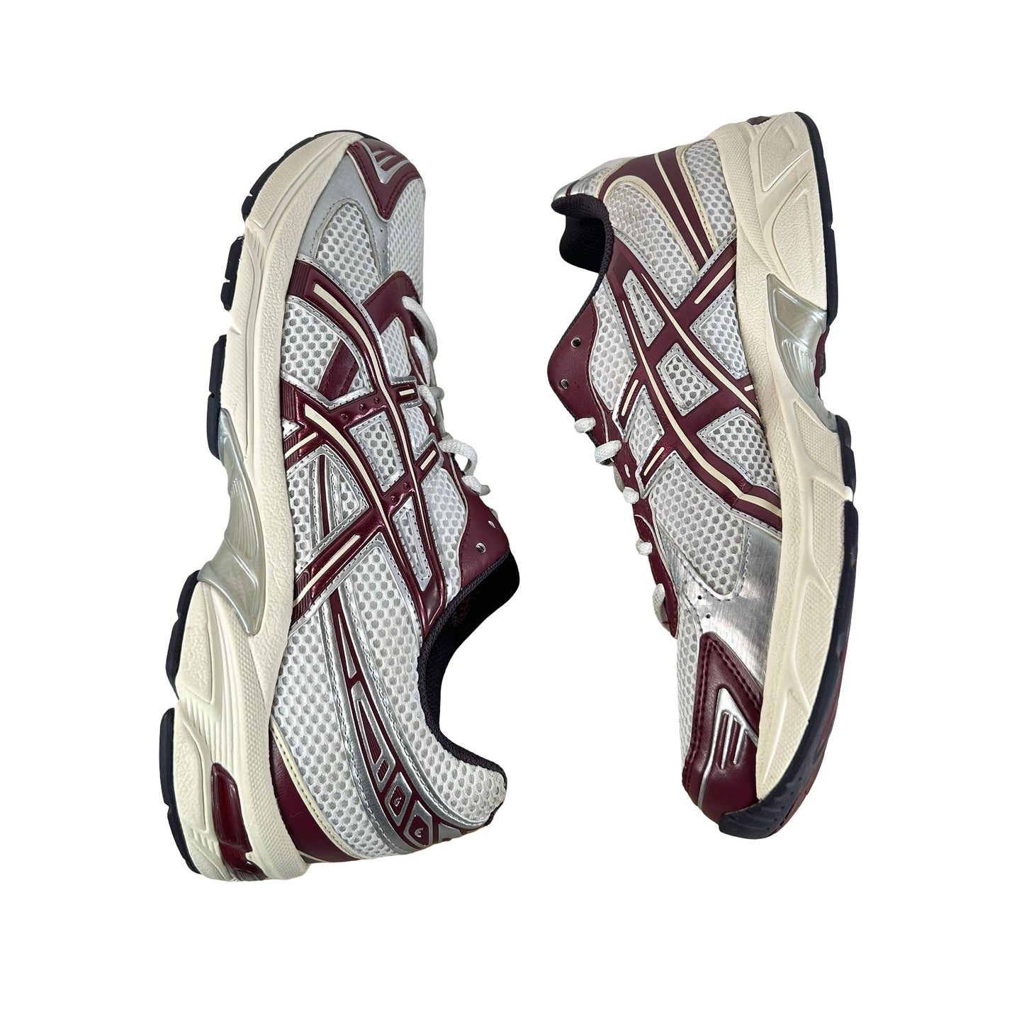 1203A685 100 ASICS Gel-1130 White Maroon Banner [USED] - 10 M (Used)