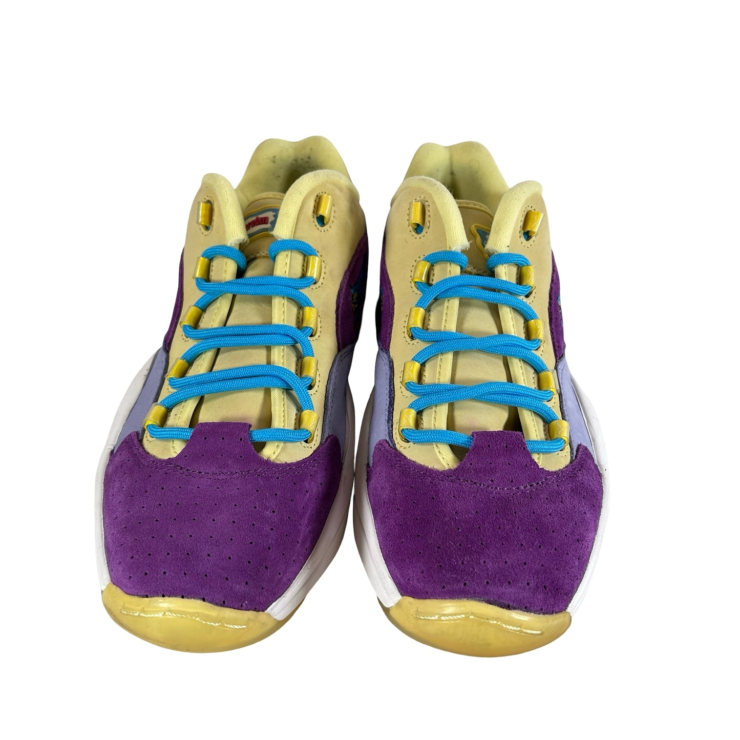 G55351 Reebok Question Low BBC Ice Cream Running Dog Yellow Purple [USED] - 11 M (Used)