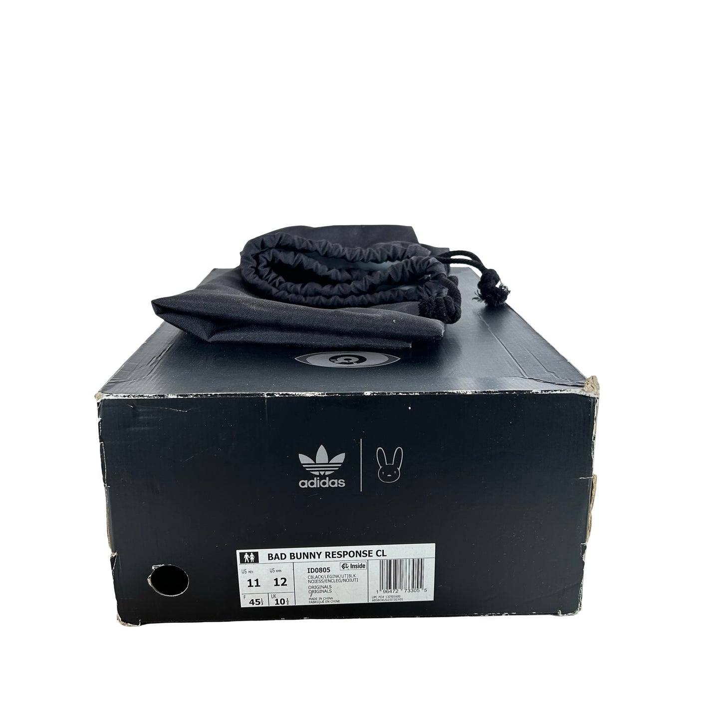 ID0805 adidas Response CL Bad Bunny Triple Black [USED] - 11 M (Used)