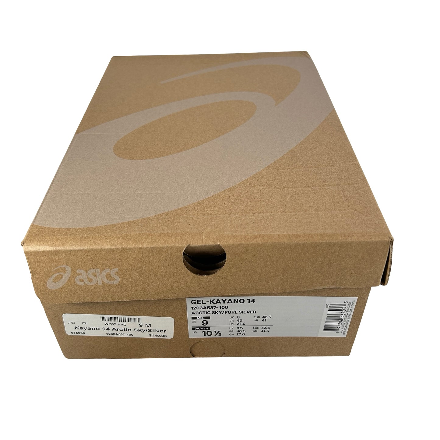 1203A537 400 ASICS Gel Kayano 14 Arctic Sky Pure Silver [USED] - 9 M (Used)