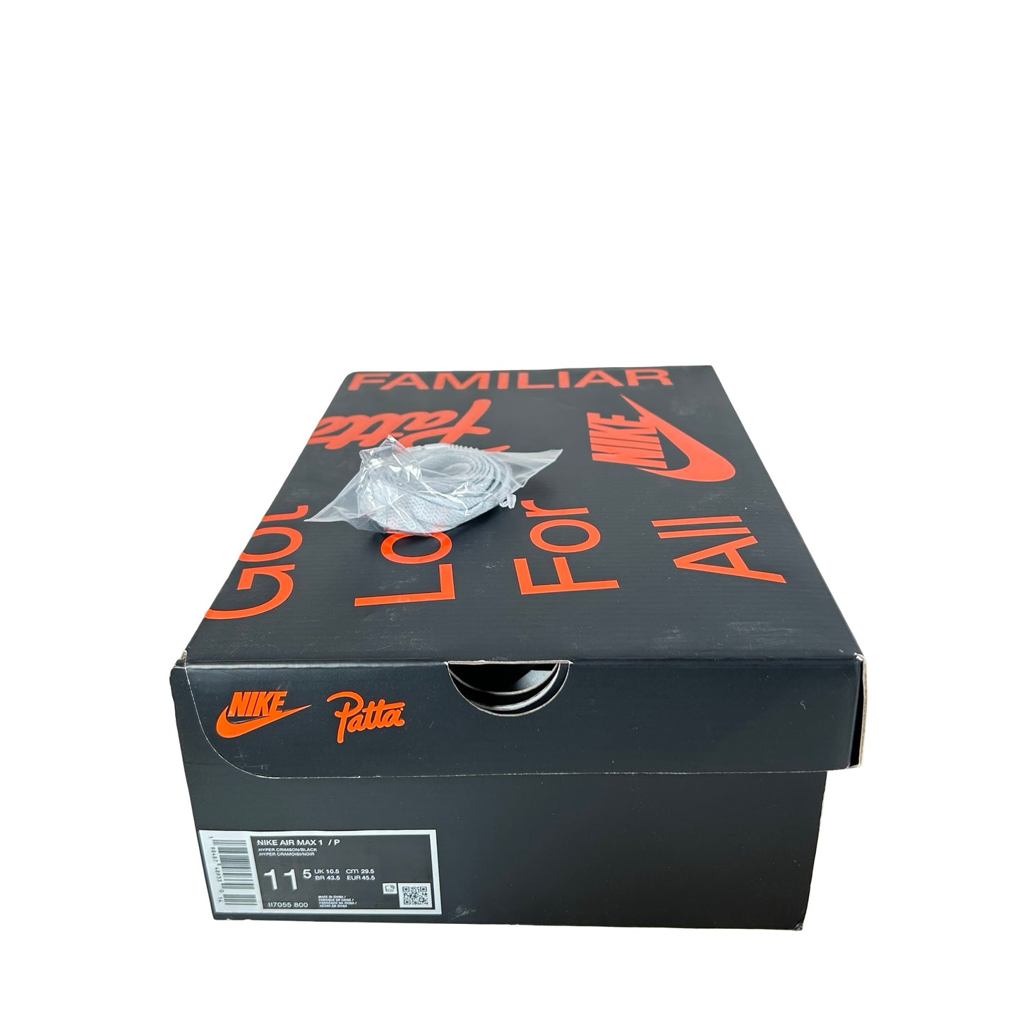 II7055 800 Nike Air Max 1 Patta Waves Hyper Crimson Pure Platinum [USED] - 11.5 M (Used)