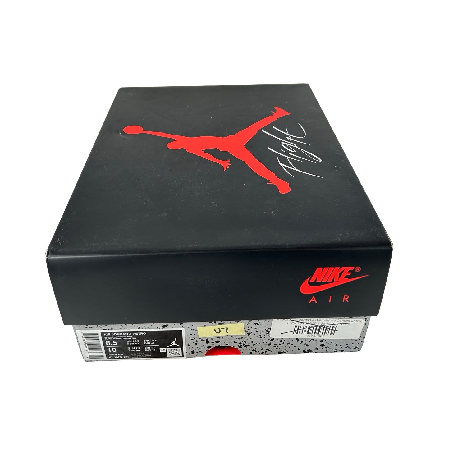 FV5029 100 Jordan 4 Retro White Cement (2025) [USED] - 8.5 M (Used7)