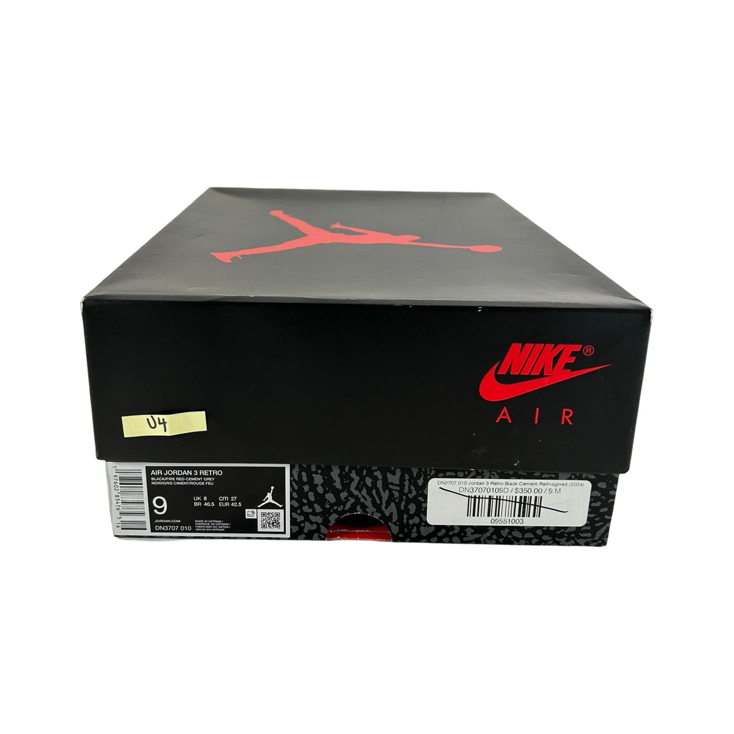 DN3707 010 Jordan 3 Retro Black Cement Reimagined (2024) [USED] - 9 M (Used4)