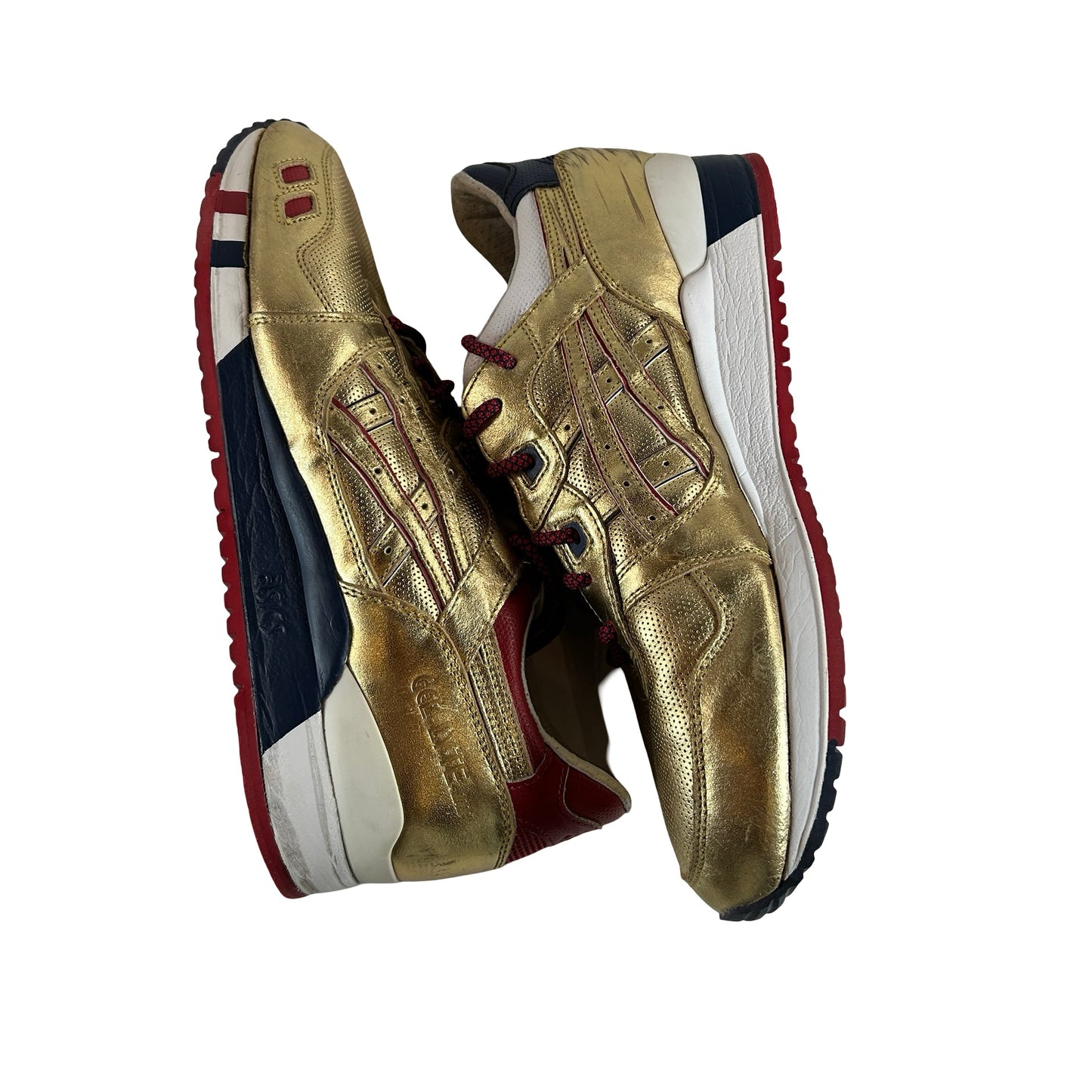 H41JK 9494 ASICS Gel-Lyte III KFE USA Gold [USED] - 13 M (Used)