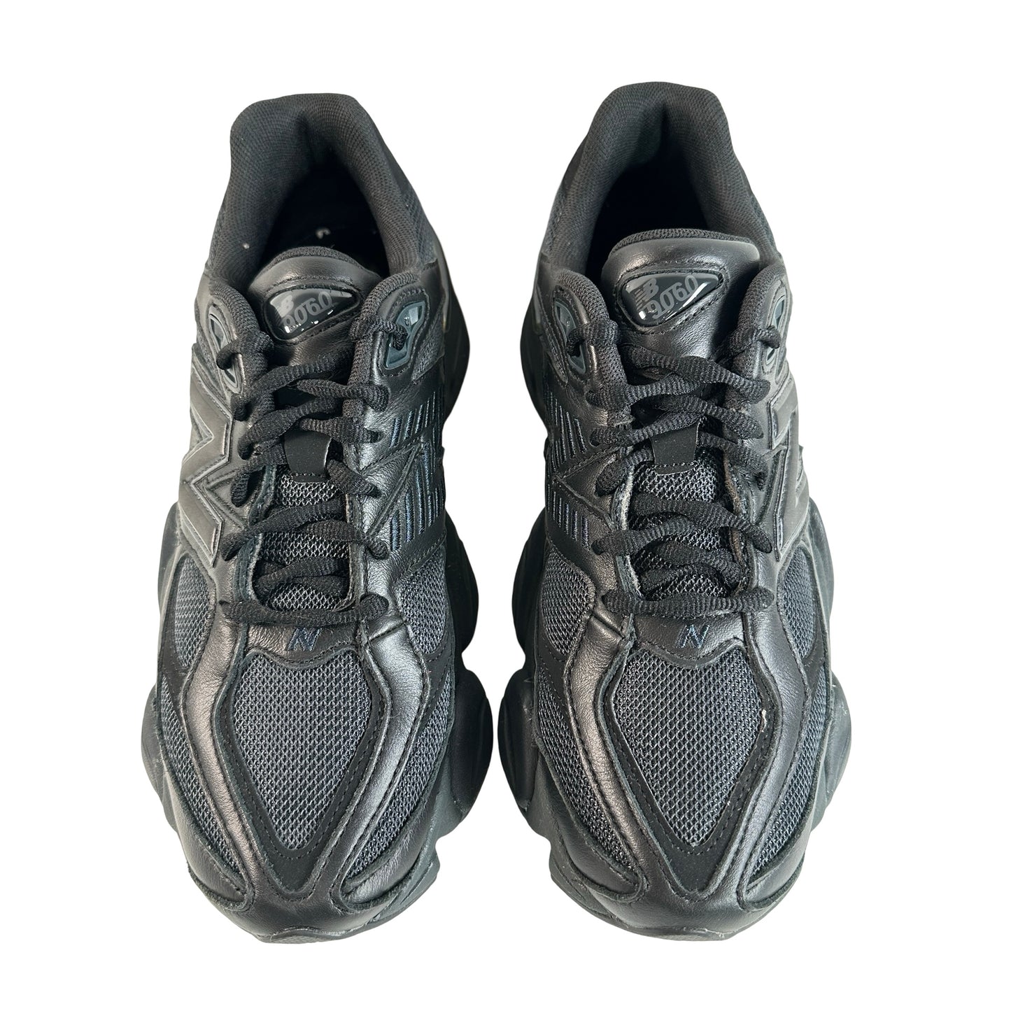 U9060NRI New Balance 9060 Triple Black Leather [USED] - 8.5 M (Used) (No Box)